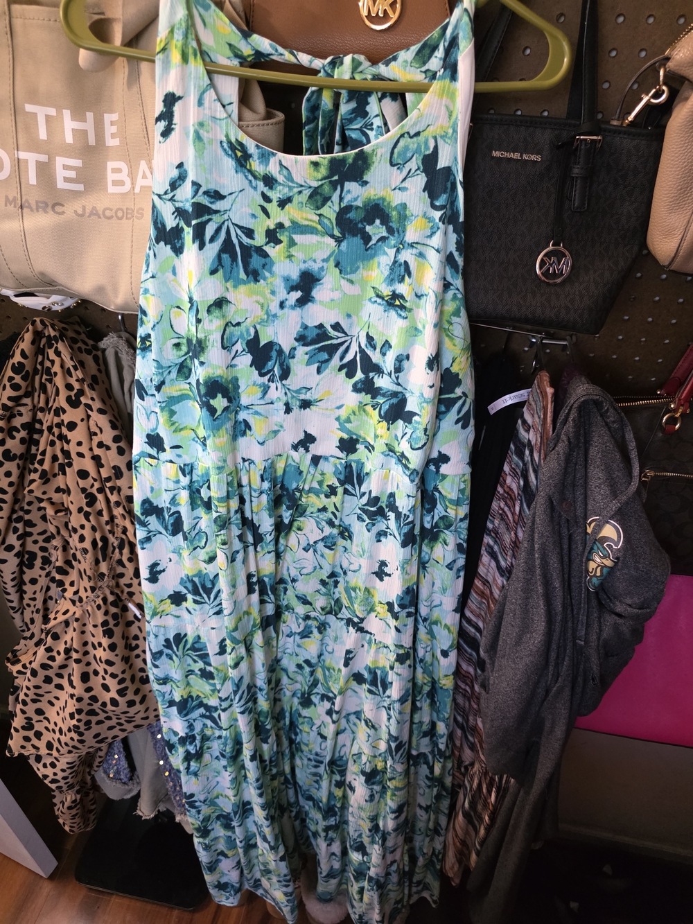 Torrid Sleeveless Aqua & Teal Floral Maxi Dress